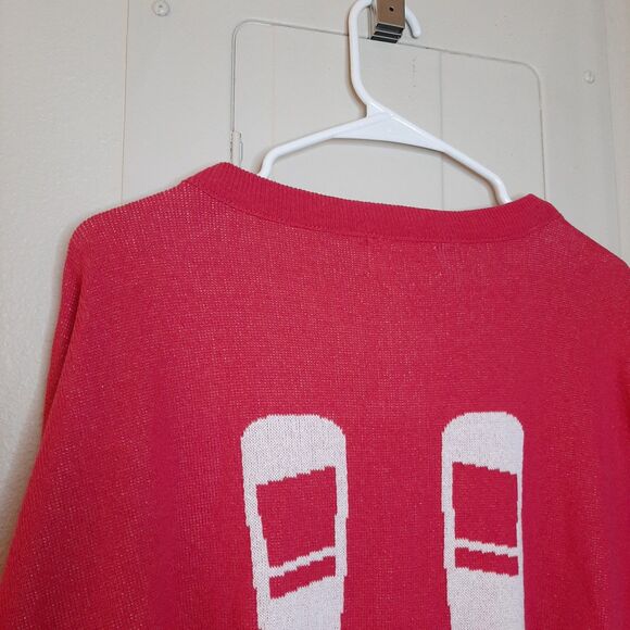 Town Pride Sweater Pink Women Size L "Tips Up" Ski Oversize Drop Shoulders USA - Picture 13 of 13
